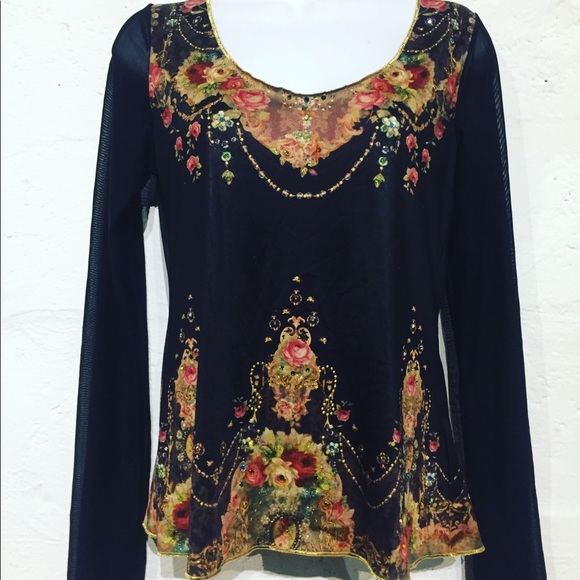 Michal negrin top preowned Swarovski mesh medium - Picture 3 of 8